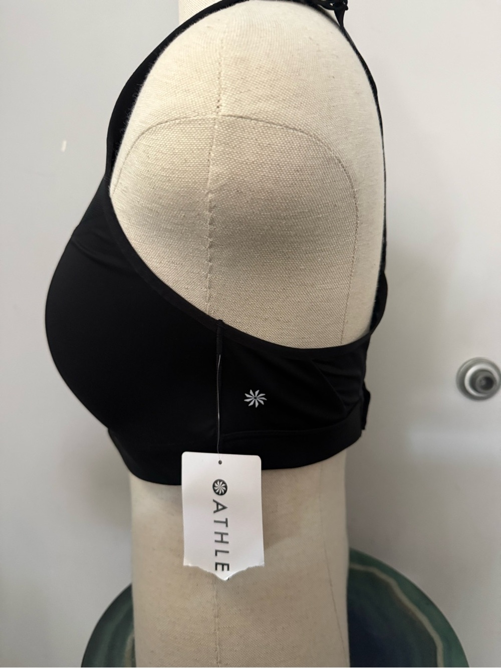 Athleta Black Sports Bra with Minimal Logo